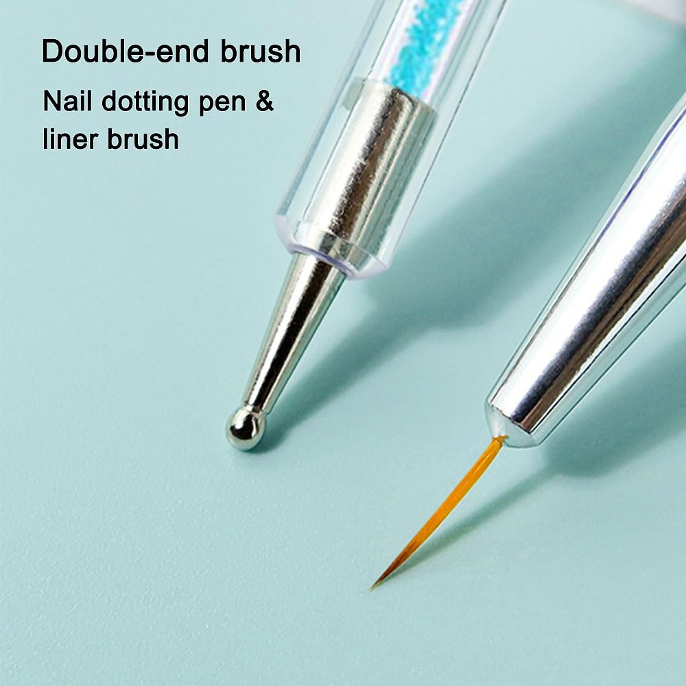 Nail Art Brushes 9Pcs Kit - Painting, Liner, Dotting Tools for Salon