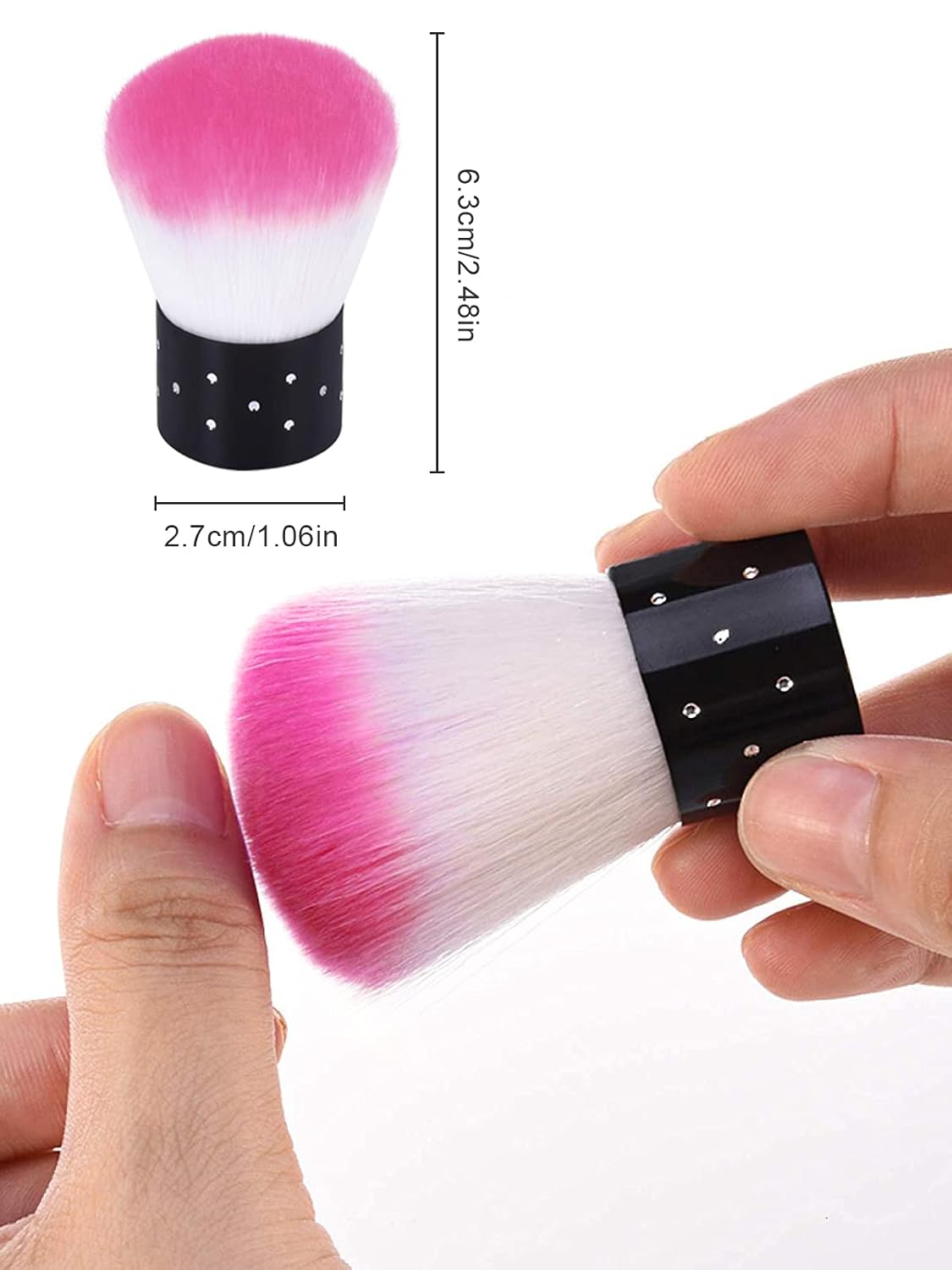 19 Pcs Pink Acrylic Nail Art Brush Set, TOROKOM UV Gel Nail Brushes for Nail Art Tips Nail Polish Builder Brush Nail Painting Brush with Nail Dotting Tool Nail Art Dust Remover Brushes for Nail Salon