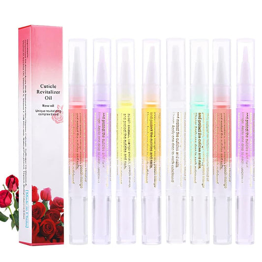 AIJIMEI Cuticle Oil Pens 8pcs Cuticle Oil Nail Oil Cuticle Nail Nutrition Oil Cuticle Oil Pen for Nails Moist Nail Repair Nail Care Essential Oil Moist