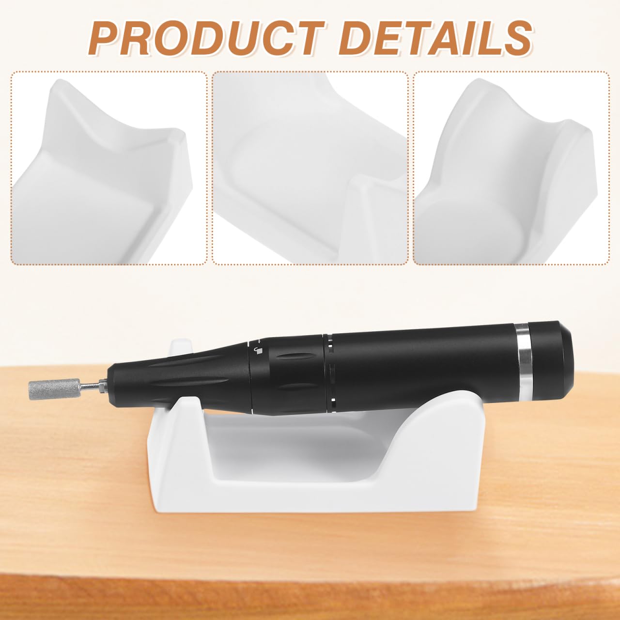 Nail Drill Holder Stand: 2pcs Portable Polishing Grinding Handle Rack Brackets - Manicure Tool for Nail Salon Home Lover, Random Color