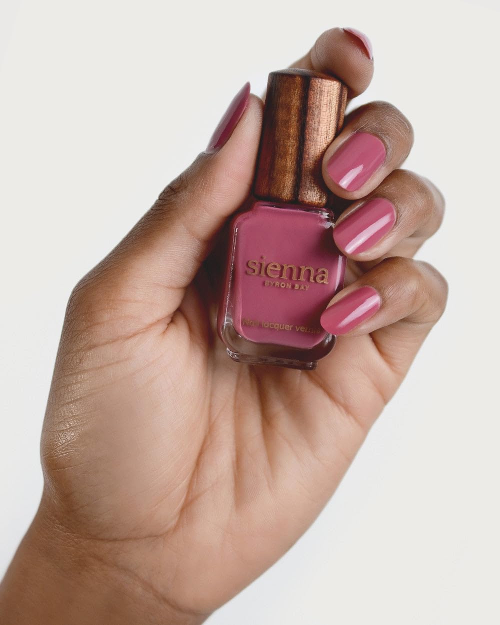 Sienna Byron Bay Heartspace, Raspberry Sorbet Natural Nail Polish, Long-Lasting, Vegan & Cruelty-Free, 10ml – .34 fl oz.