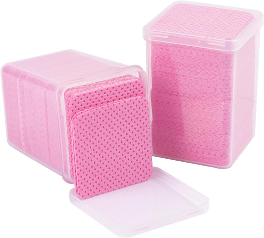 MAYEEN Lint Free Nail Wipes 400PCS Non-Woven Fabric Nail Polish Remover Wipes No Lint Nail Wipe for Gel Nails Eyelash Extensions Glue Cleaning Pad Nail Supplies