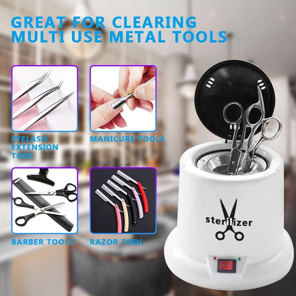 Nail Tools Cleaner High temperature Pot for Scissors Tweezers Clippers Nail Art Tools Manicure Cleaning Clean Box for Nail&Hair Salon