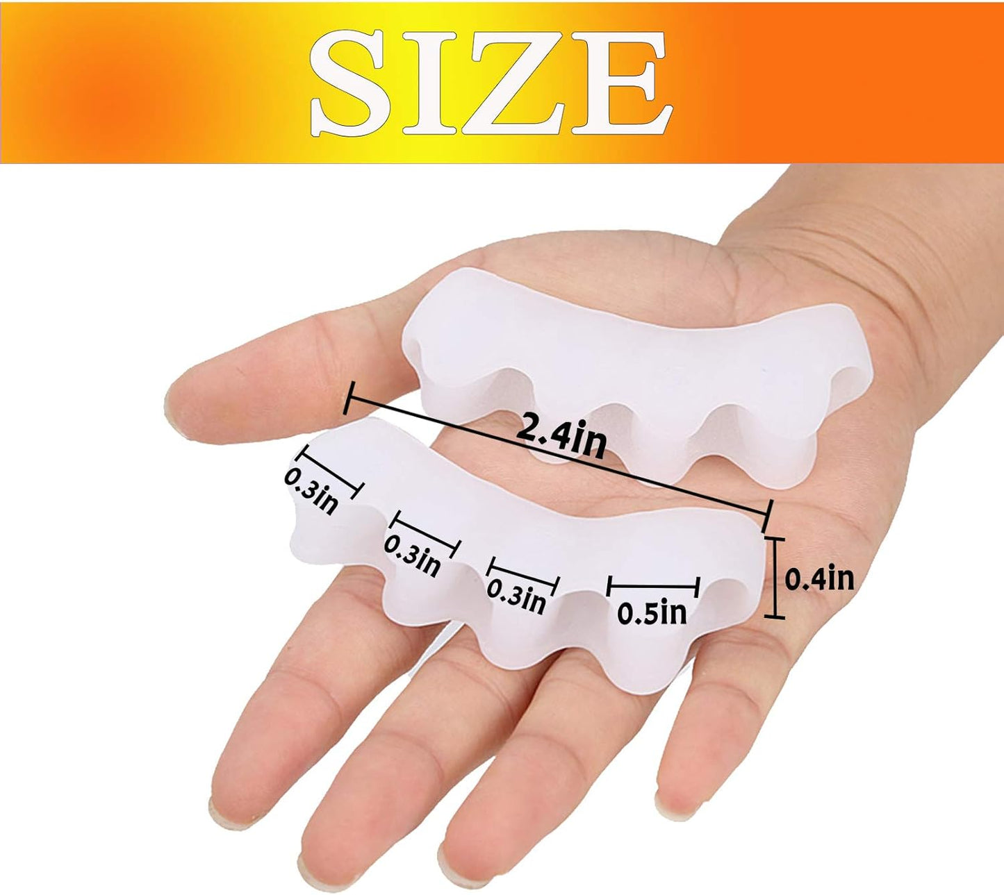Toe Separators & Spacers,Use for Health & Beauty Pedicures,Plantar Fasciitis, Hammer Toes, Claw Toes & Other Foot Conditions,Pedicures for Kids - White