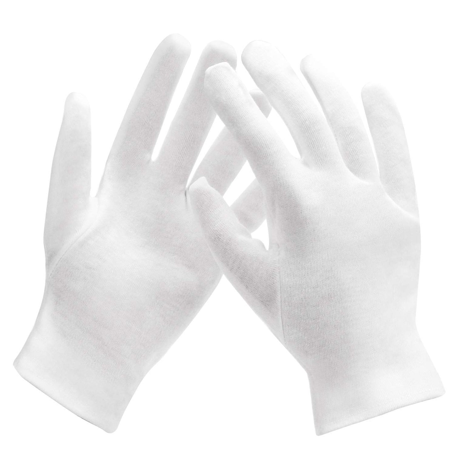 10 Pairs Archival Photo Gloves, White Work Gloves for Handling Art Working Photography Womens Cloth Gloves Liners Bulk for Handling Jewelry, Film, Photo, Coin Metal Inspection Men & Women