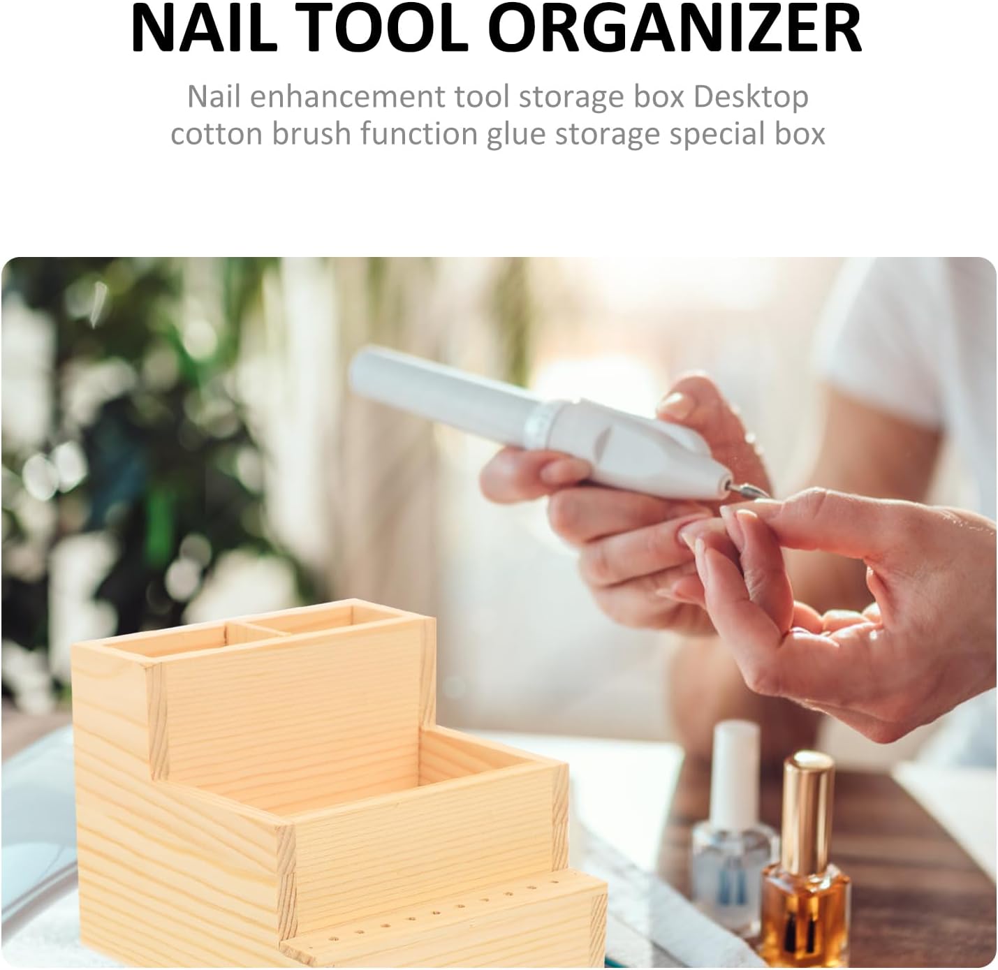 Box storage box manicure bit display stand nail tech supplies nail holder nail drill holder rack drill holder for makeup organizer drill bit log small pencil holder office