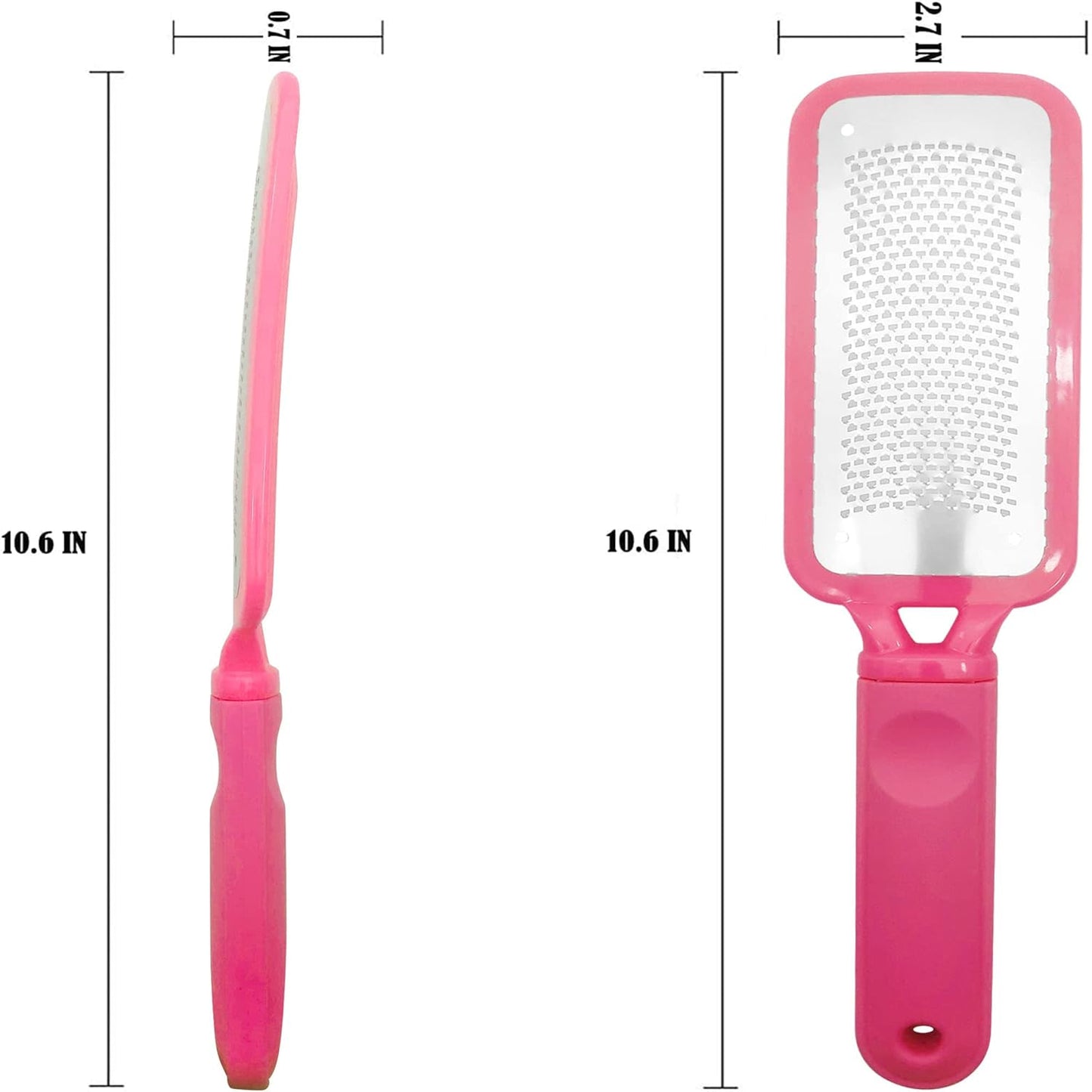 Professional Foot Files Callus Remover,Foot Scrubber for Dead Skin,Stainless Steel Foot Rasp-Pink（1 Pack）