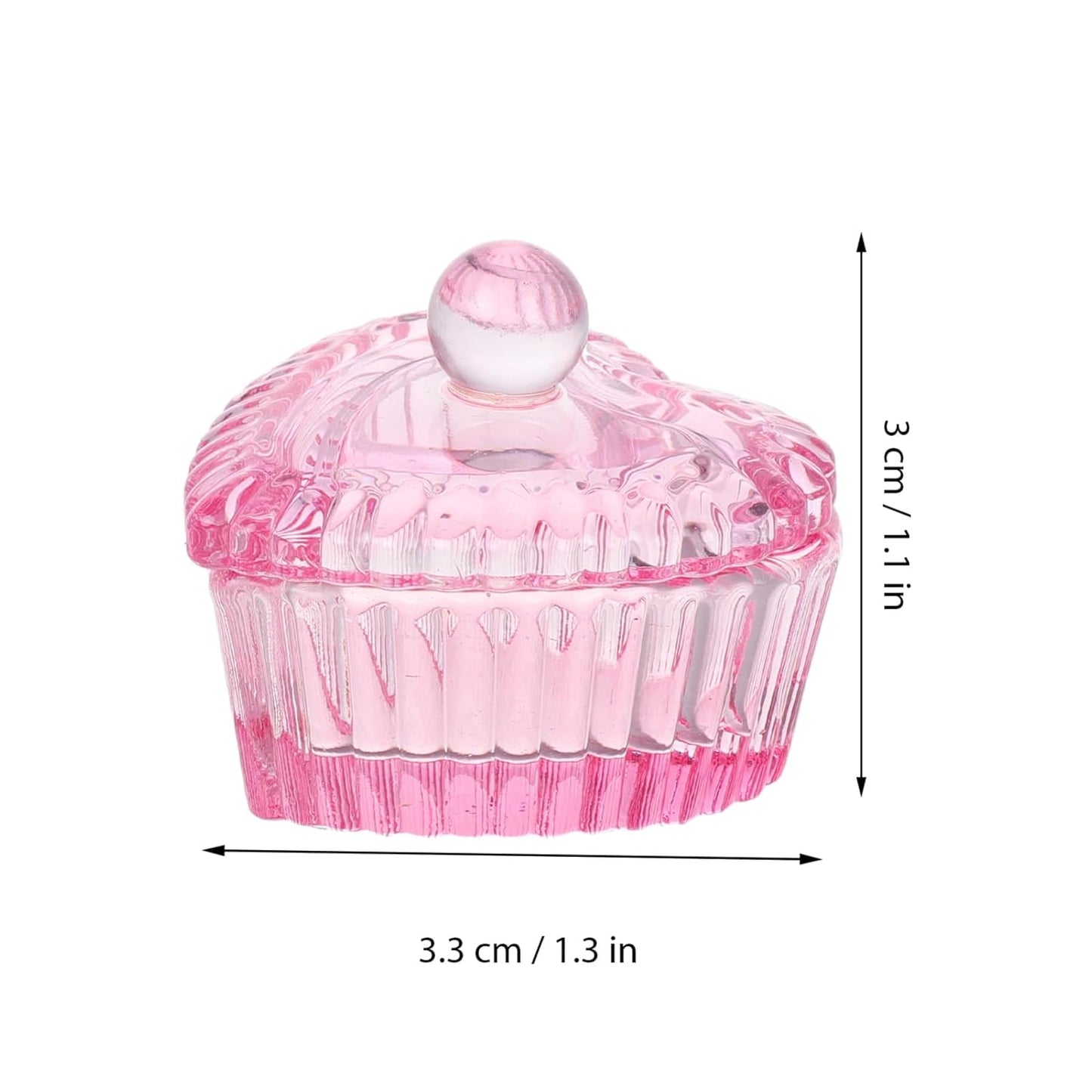 Japanese Aesthetic Crystal Cup Nail Soaking Bowl with Lid Dappen Dish Nail Polish Remover Jar Holder