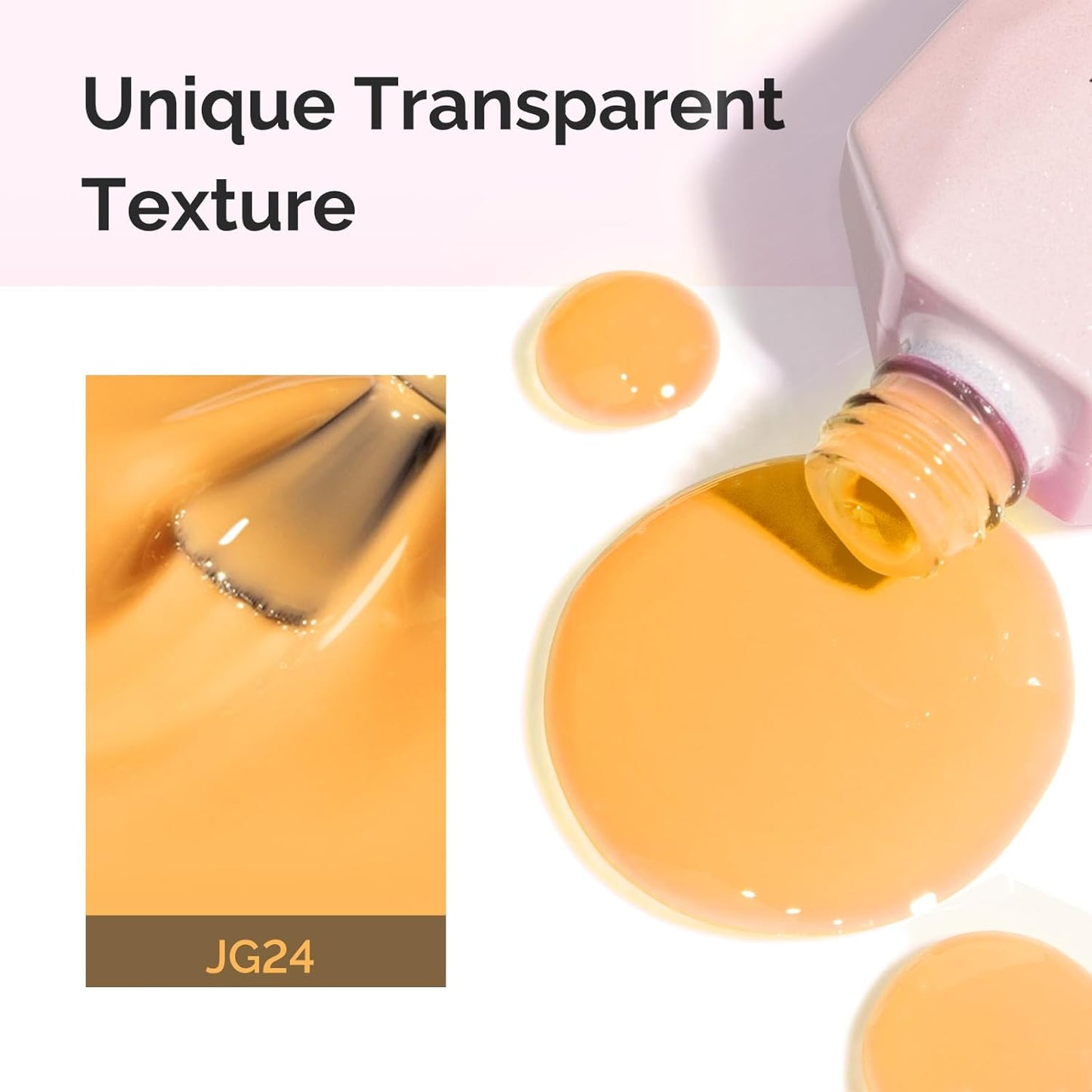MelodySusie Yellow Gel Nail Polish, 0.5Fl.oz Jeweliver Jelly Gel Polish Translucent Neon Yellow Orange Color Soak Off UV LED Gel Polish Nail Art Design Manicure Salon DIY At Home JG24