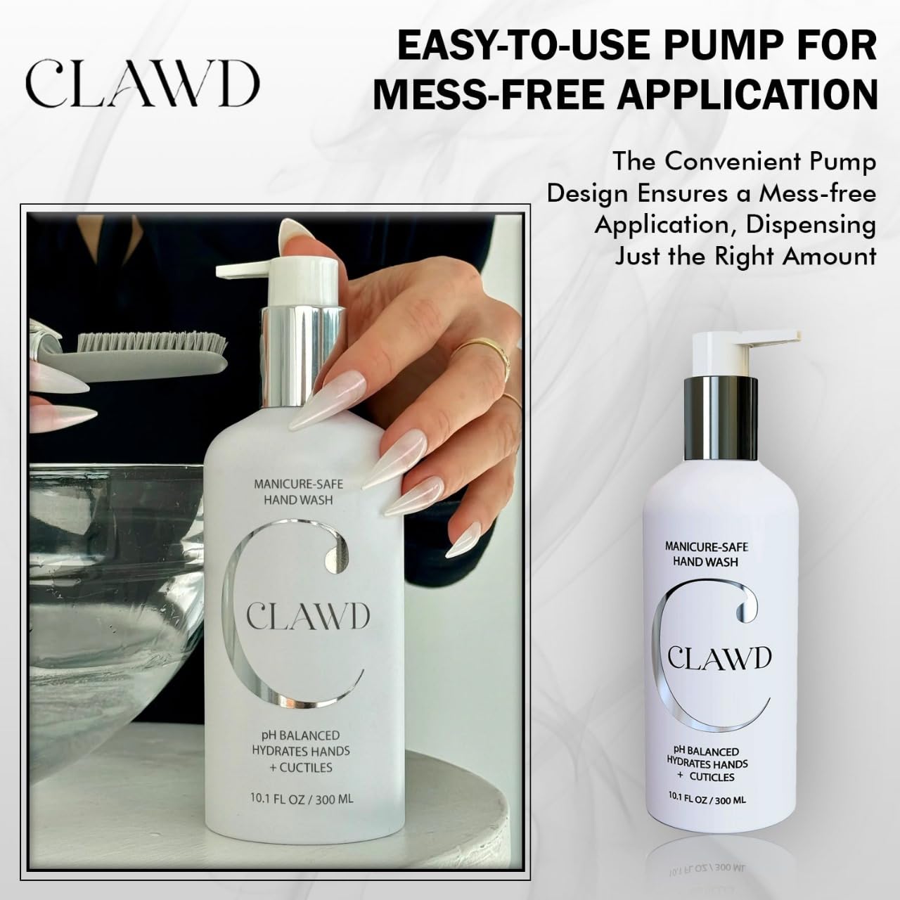 Manicure-Safe Hand Wash for Women - Gentle Hand Soap with Moisturizing Formula - Ideal for Maintaining Manicures, Premium Hand Soaps for Soft and Clean Hands | 300ml/10.14floz