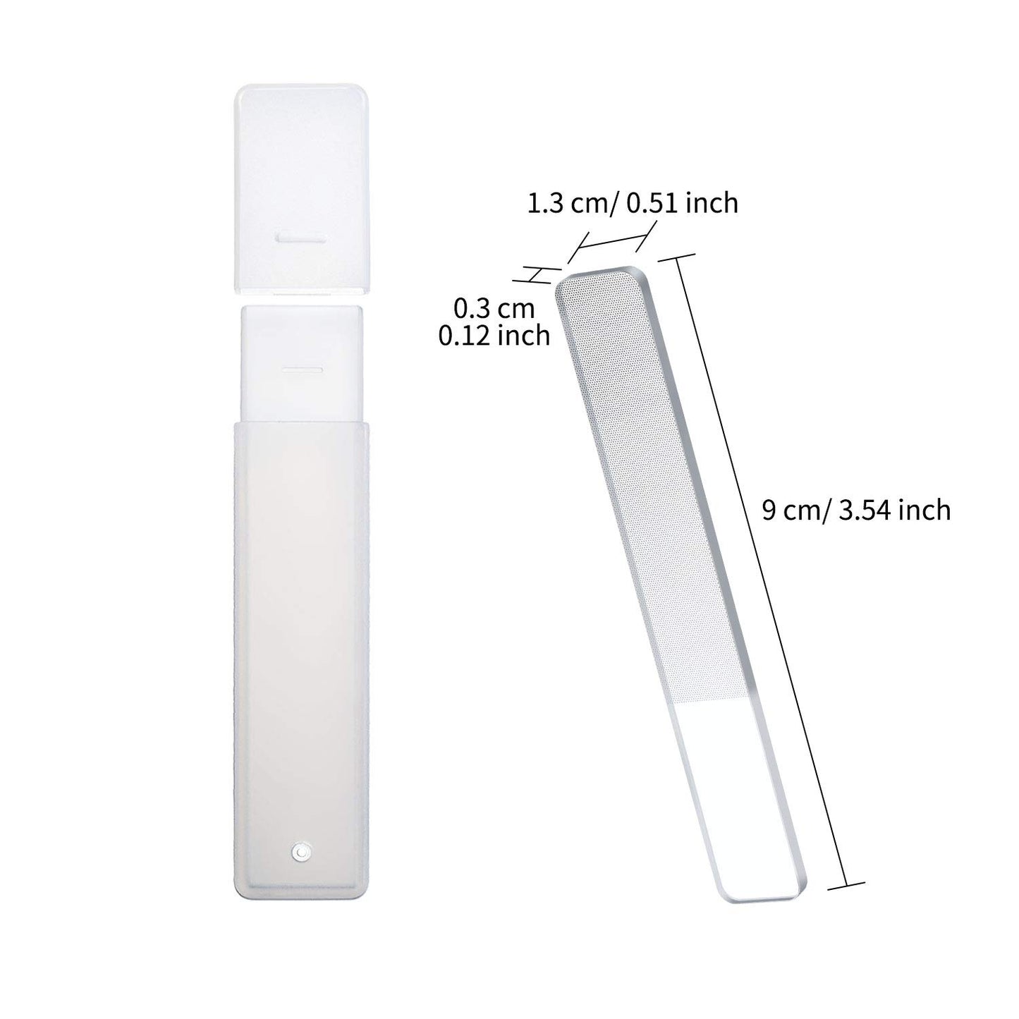 8 Pieces Glass Nail File Fingernail Polisher Shiner Glass Natural Files Crystal Nail Shiner Buffer Polisher with Case for Natural Fingernail