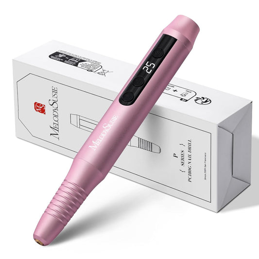 MelodySusie Cordless Nail Drill, PC180G 25,000RPM Rechargeable Electric Nail File with Nail Drill Bits,Sanding Bands