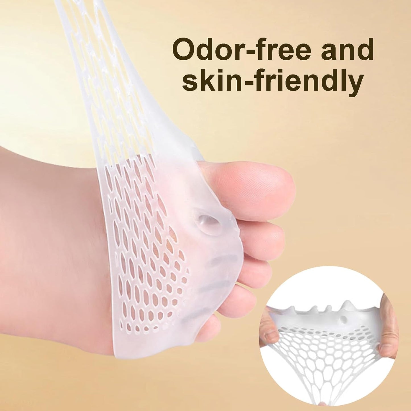 Hyggear Toe Bunion Corrector for Women Nighttime, Silicone Toe Separators, Breathable and Soft, Prevent Friction, Relieve Pressure Manicure(4 sets) (A)