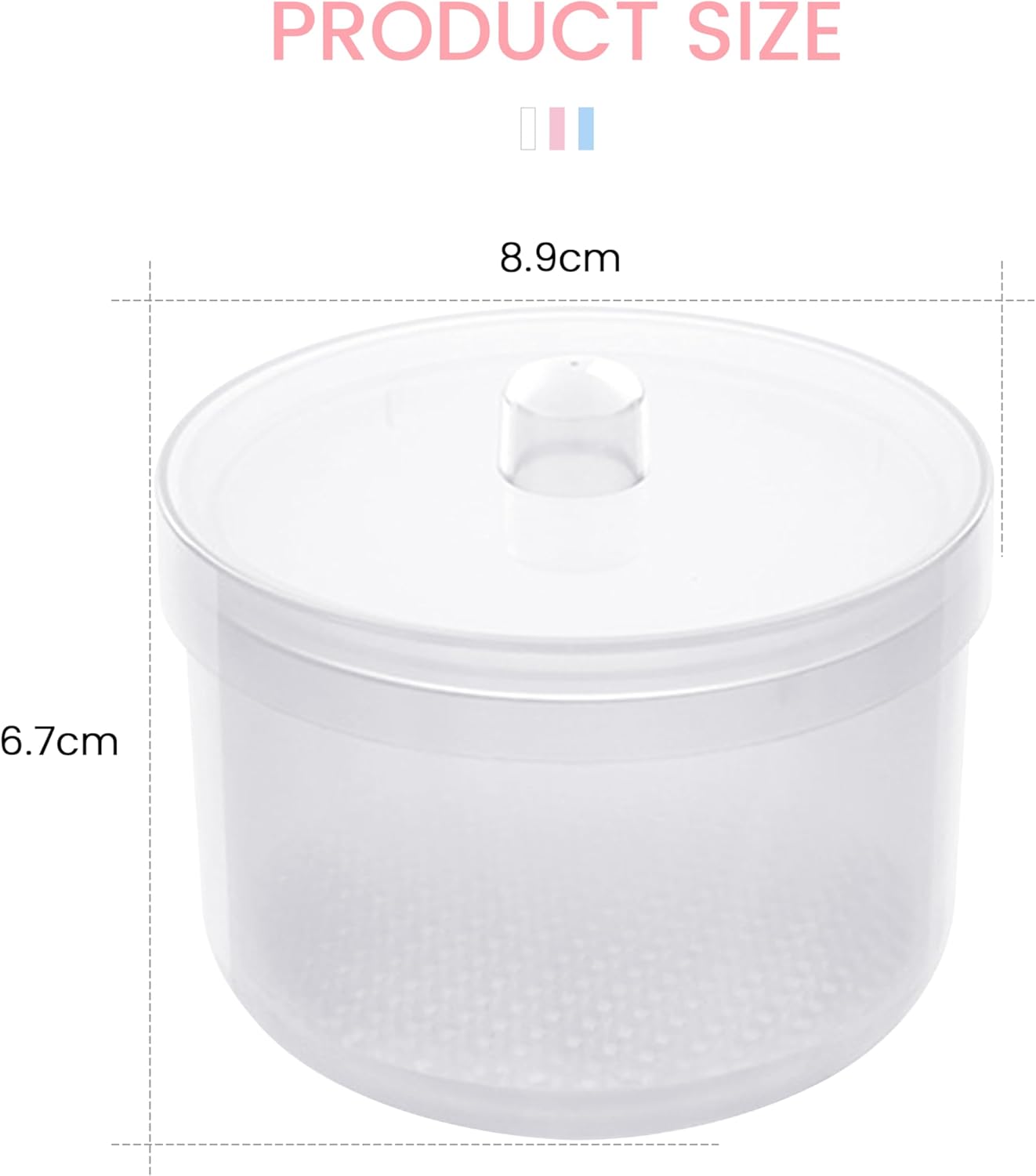 Nail Soaking Tray Box Cleaner Pot for Scissors Tweezers Nail Art Tools Manicure Soaking Tray Clean Box Nail Drill Bits Clean Box -Clear