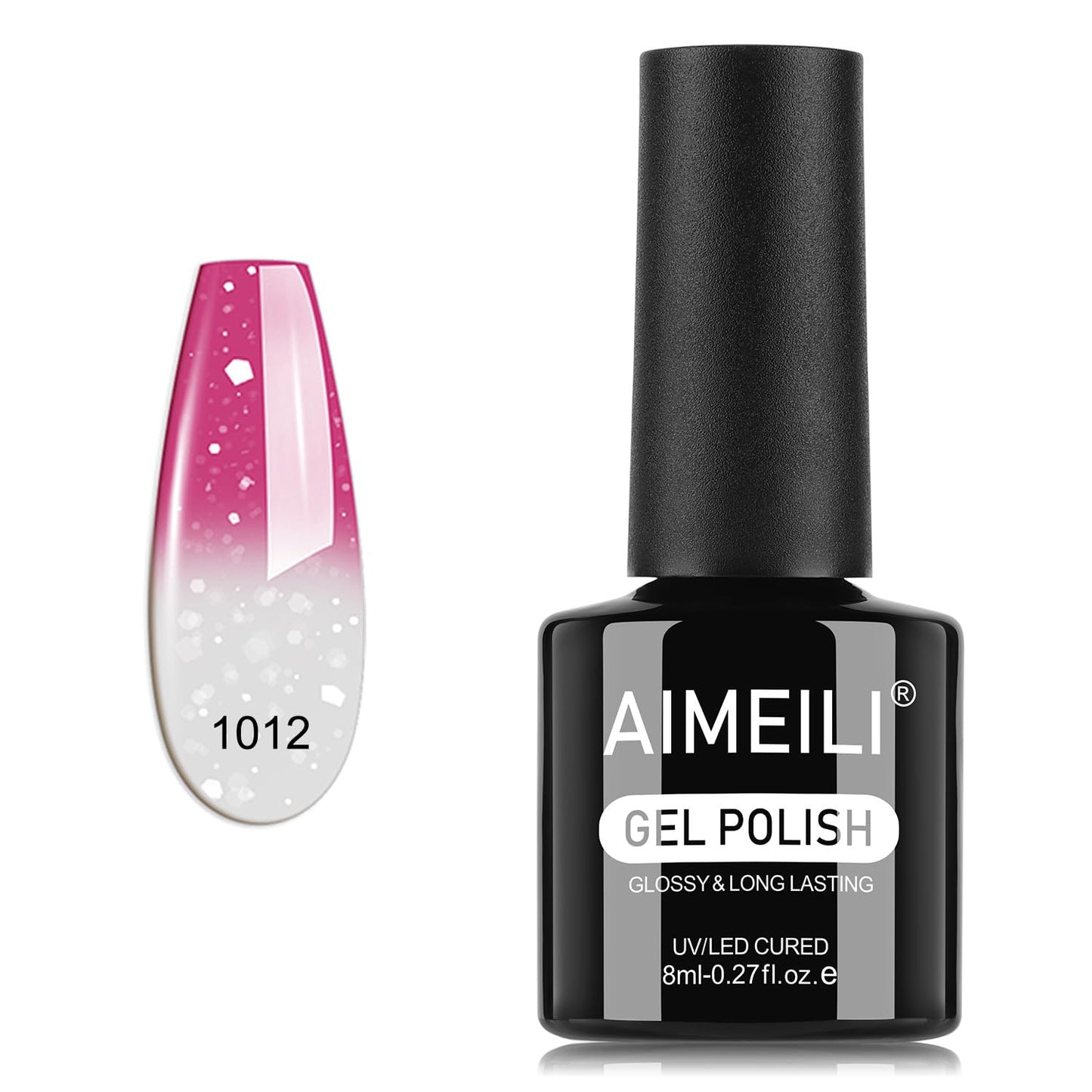 AIMEILI Gel Nail Polish, Hema Free, Cruelty Free, Vegan, Soak Off U V LED Nail Art for Women Girls Manicure Salon DIY Home - 1012 8ml