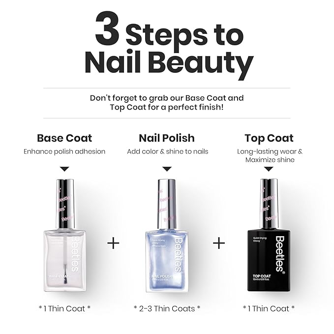 Beetles Pearl Nail Polish Set 6 Colors 15 ML Quick-drying Shimmer Glitter Pearl White Pink Blue Mermaid Nail Polish Kit, Spring Pastel Iridescent DIY Manicure Gift for Women