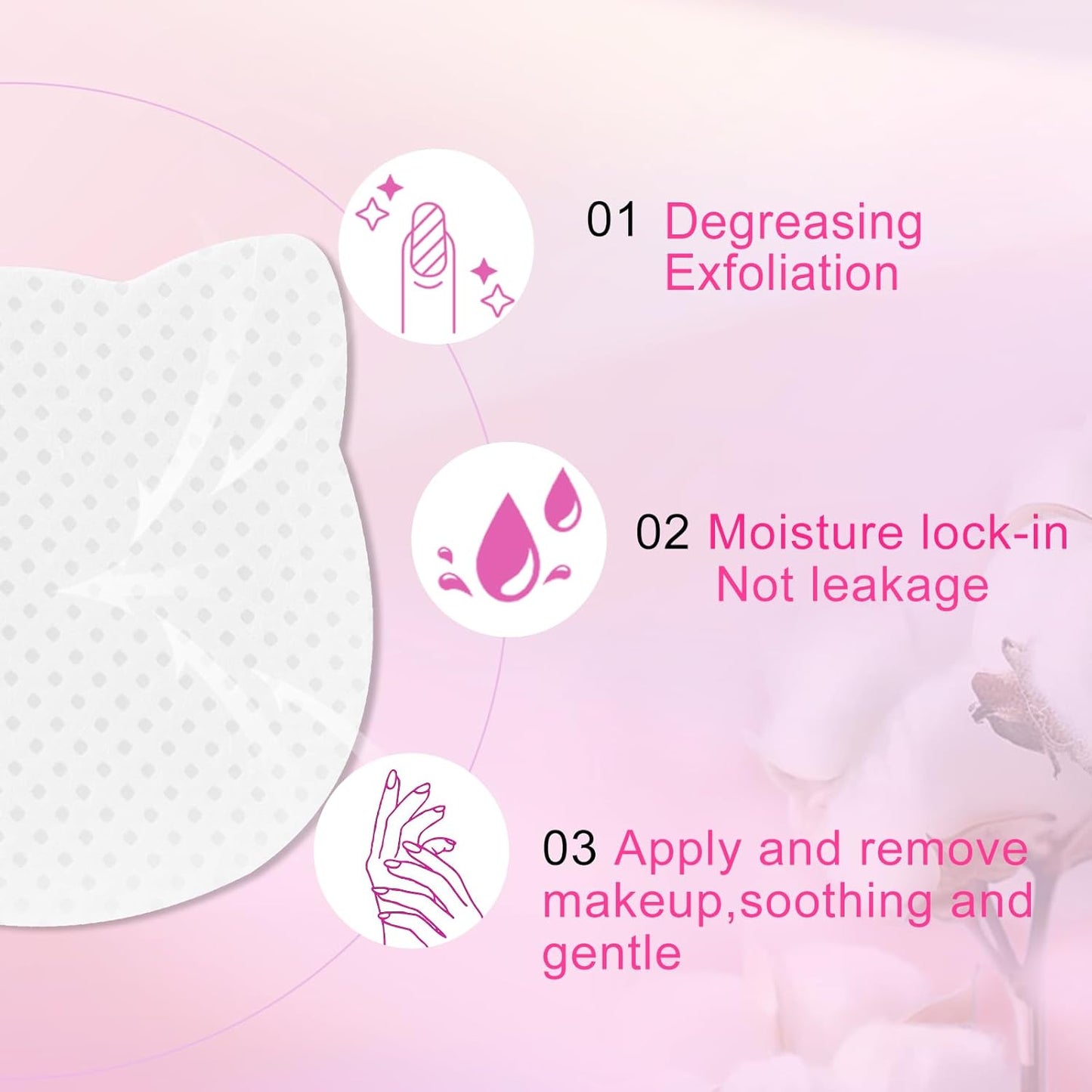MEKK 400PCS Lint Free Nail Wipes for Nail Polish Remover,Cat Shape Eyelash Extension Glue Wipes,Super Absorbent Soft Non-Woven Acetone Gel Nails Wipes Dry Wipes for Nail Prep(White)