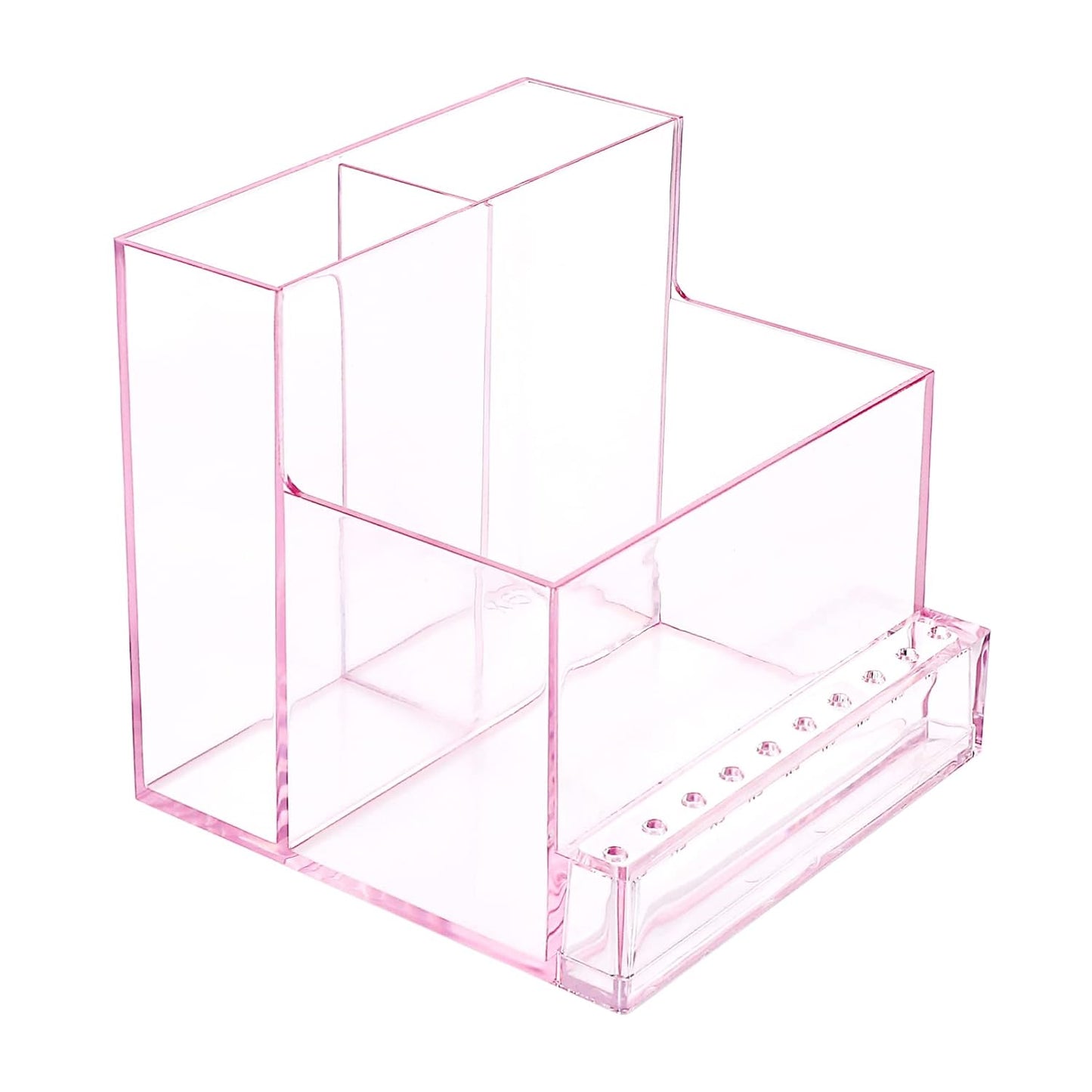 FRCOLOR Nail Kits Nail Drill Bits Holder Stand Display Organizer 1 Transparent Storage Box for Nail Art Polishing Grinding Drill Bit 4.1inch Nail Display Stand