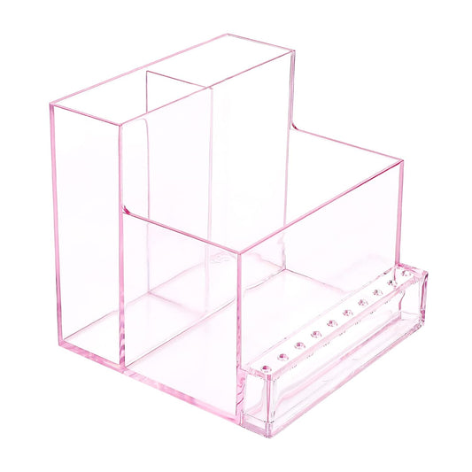 FRCOLOR Nail Kits Nail Drill Bits Holder Stand Display Organizer 1 Transparent Storage Box for Nail Art Polishing Grinding Drill Bit 4.1inch Nail Display Stand