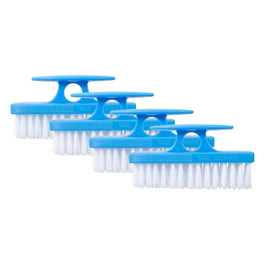 Superio Nail Brush for Cleaning Fingernails, Nail Scrubber Brush, Toe Foot Hands Fingernail Brush Cleaner- Small Scrub Brush- All-Purpose Stiff Cleaning Brush (4, Blue)
