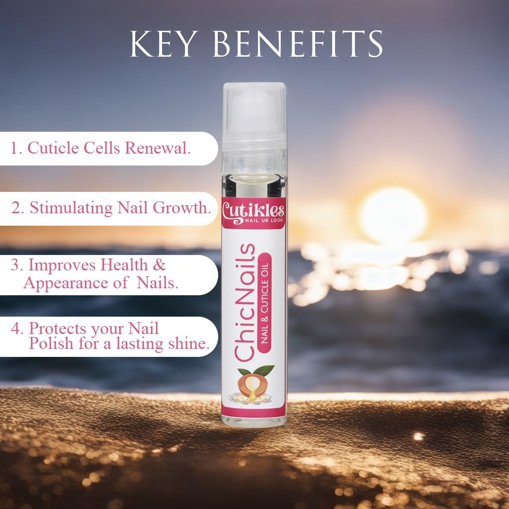 Cuticle Oil Roll-On for Nails & Cuticles – Nourishing & Hydrating Formula with Vitamin E | Easy-to-Apply, Non-Greasy, Travel-Friendly Roll-On Bottle – 0.33 Fl Oz