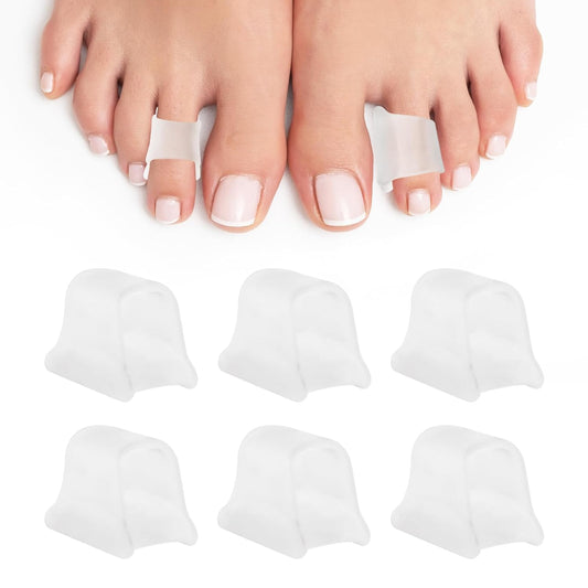 6 Pcs Hammer Toe Corrector,Toe Straighteners For Crooked Toes,Toe Spacers For Women Men,Hammer Toe Corrector For Crooked Toes,Bunion,Hammer Toes(Clear,One Size)
