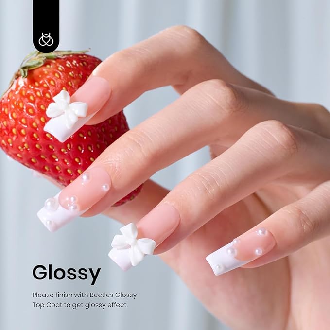 Beetles White Gel Nail Polish,15ml Fall Soak Off UV Gel Polish French Nail Art Manicure Salon DIY Design at Home Gift for Women