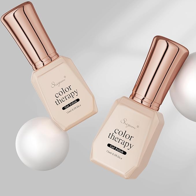 Milky White Gel Nail Polish, 15ml Natural Translucent Jelly Nude Color Soak Off UV Light Cure Gel Polish for Nail Art Salon DIY Manicure at Home
