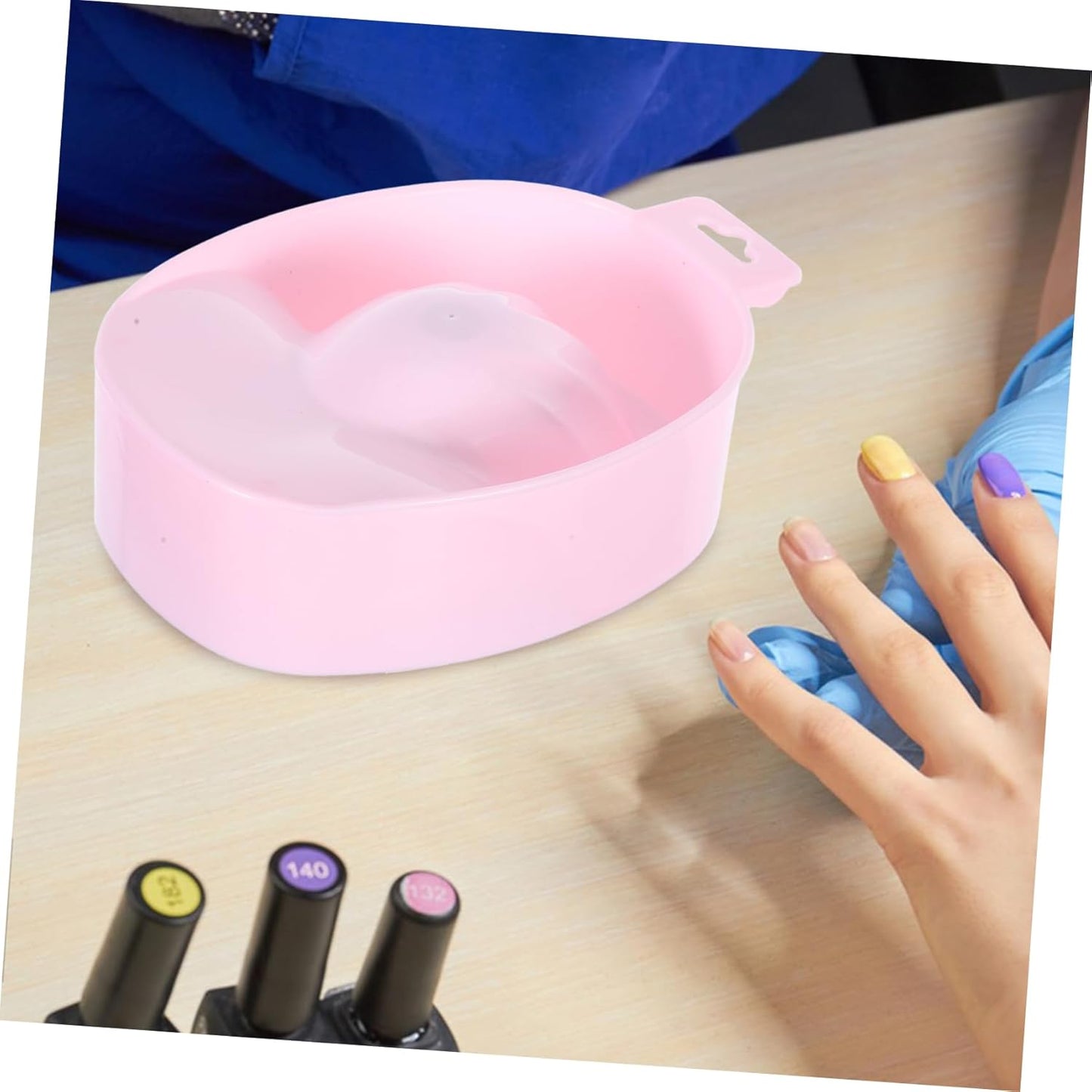 1pc Pink Single-layer Soaking Bowl for Nail Care and Manicure Nail Removal Container for Cuticle Softening and False Removal Suitable for Home Salon Use