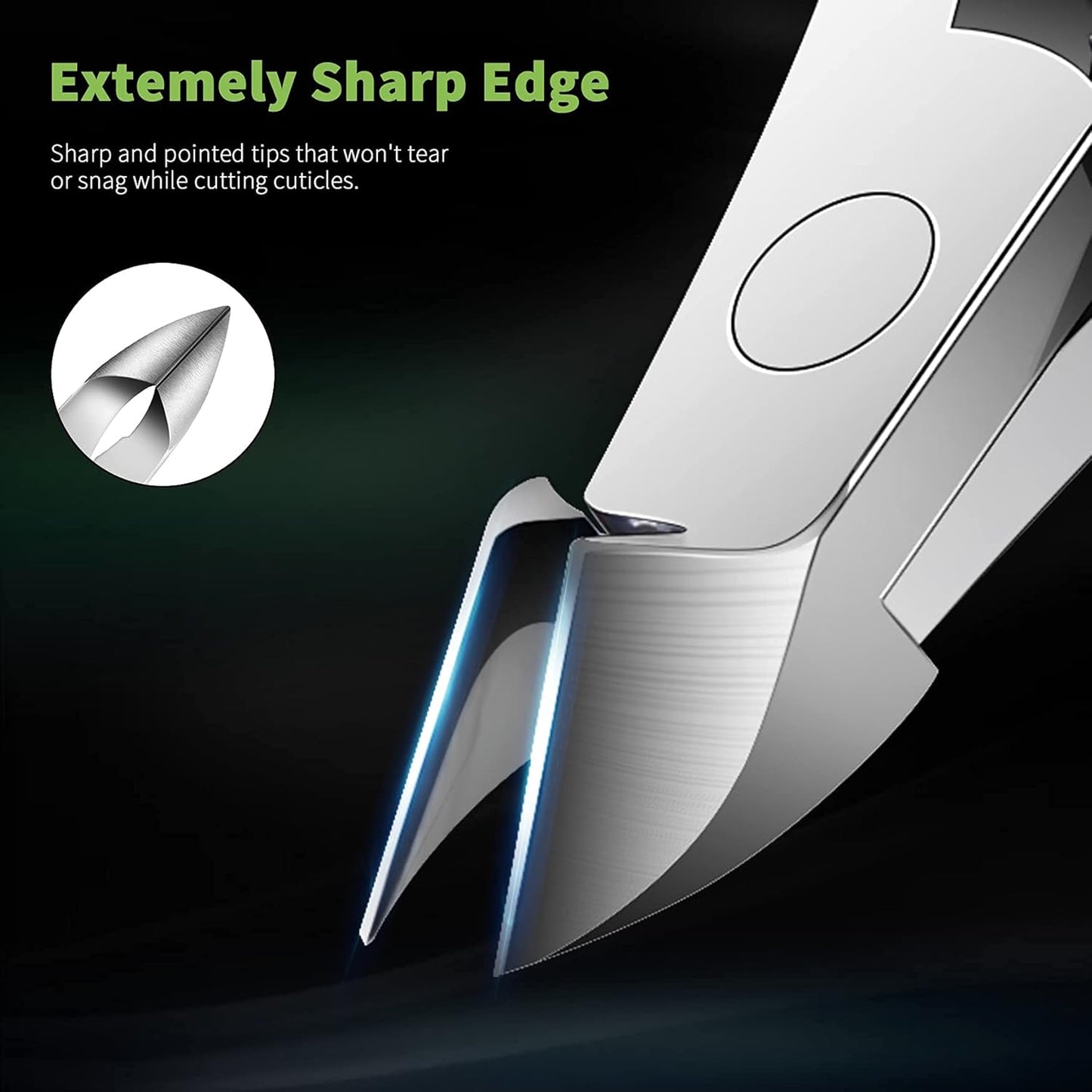FVION Cuticle Clippers – Small Cuticle Trimmer, Rubber Coated Handle Manicure Tools – Full Jaw Cuticle Cutter for Nails (9mm)