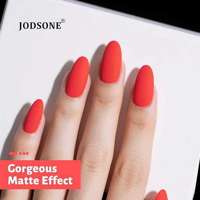 JODSONE Coral Pink Gel Nail Polish 10ml coral gel nail polish Color Long-Lasting Chip-Resistant Professional Finish Easy to Apply Low Odor Need U V Lamp Curing