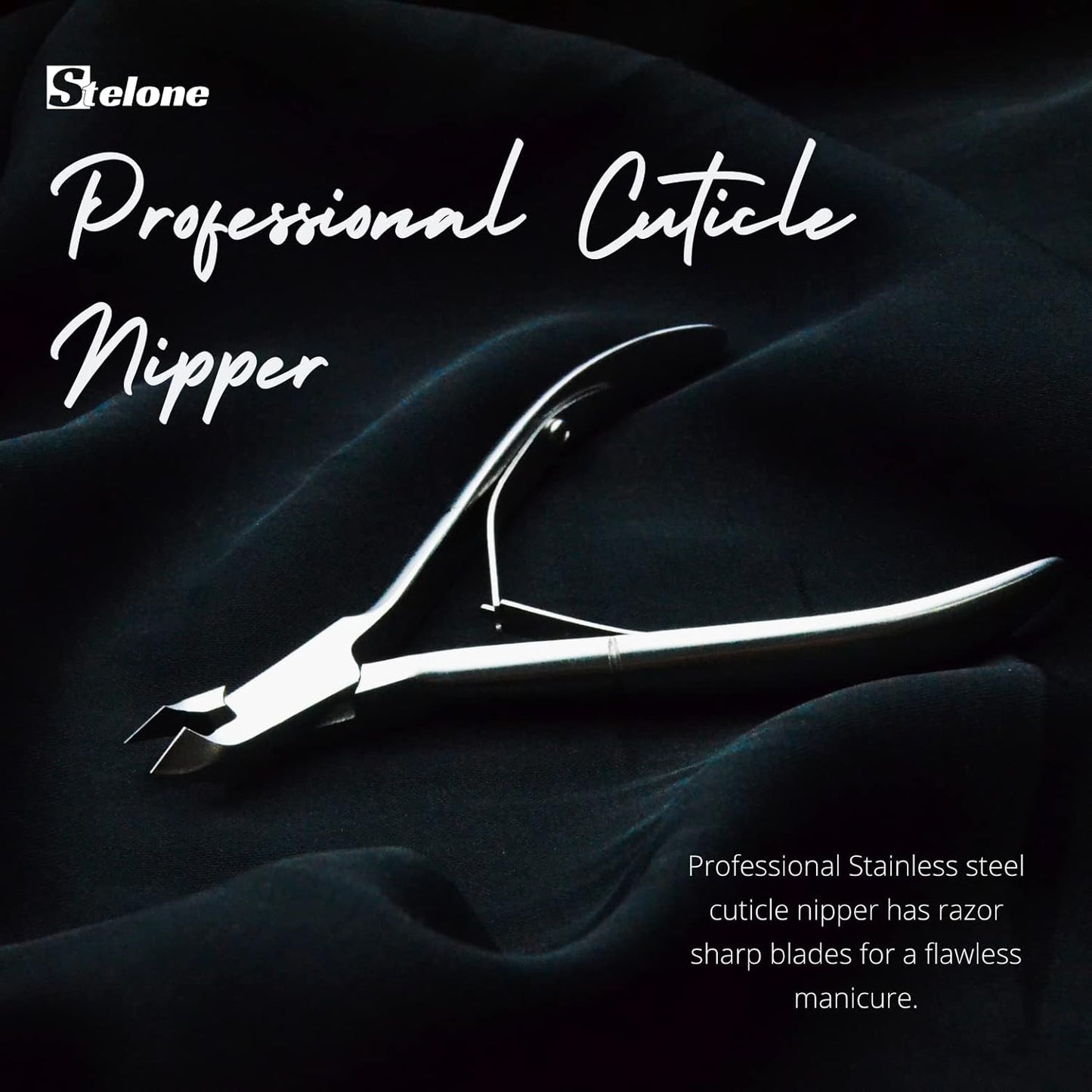 Cuticle Nippers Sharp Cuticle Trimmer Stainless Steel Cuticle Clippers Pedicure Manicure Nail Tool for Fingernails and Toenails