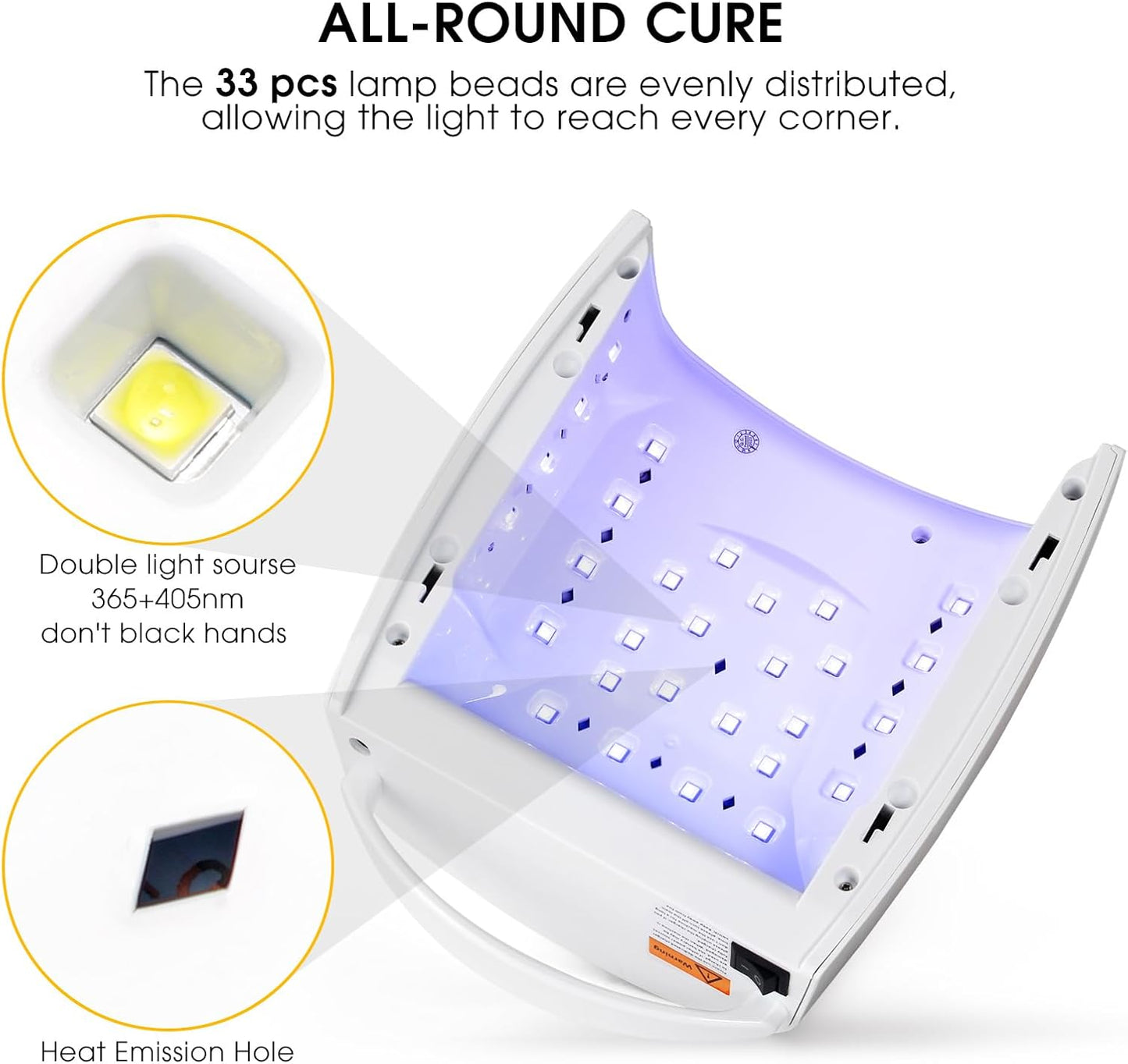 48W Professional Rechargeable UV/LED Nail Lamp, Cordless Gel Nail Dryer with Auto Sensor & Digital Display, 4 Timer Setting Quick Curing Light for Home Salon