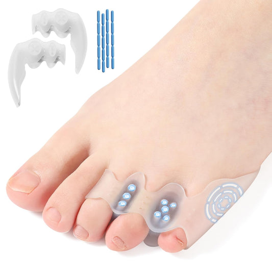 Tailor's Bunion Corrector and Pinky Toe Spacers Kit for Curled Toes and Pain Relief - Tailor Separators, Pinky Toe Protectors, and Morton's Neuroma Relief (1 Pair)