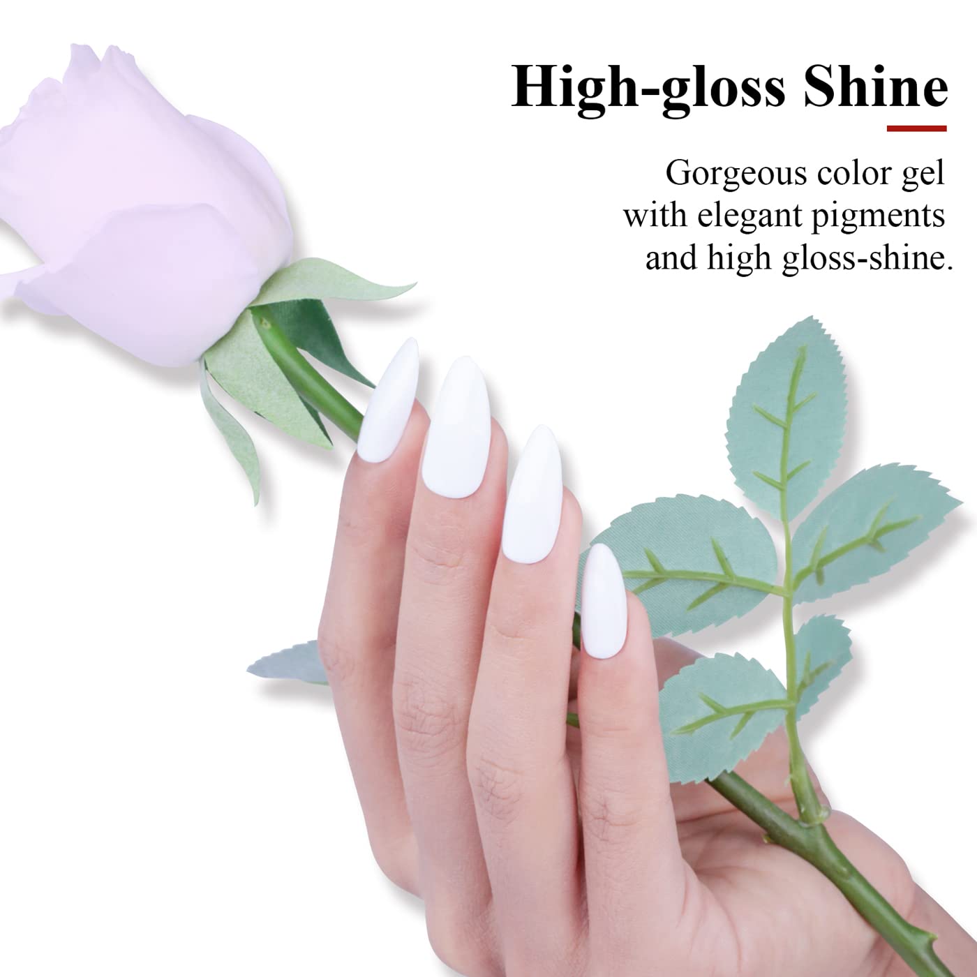 Imtiti Gel Nail Polish, 1 Pcs 0.5 Fl Oz White Nude Gel Polish Soak Off LED U V Nail Gel Polish Neutral Gel Nail Polish DIY Nail Art Starter Manicure Salon Gel Nail Kit for Women Girls