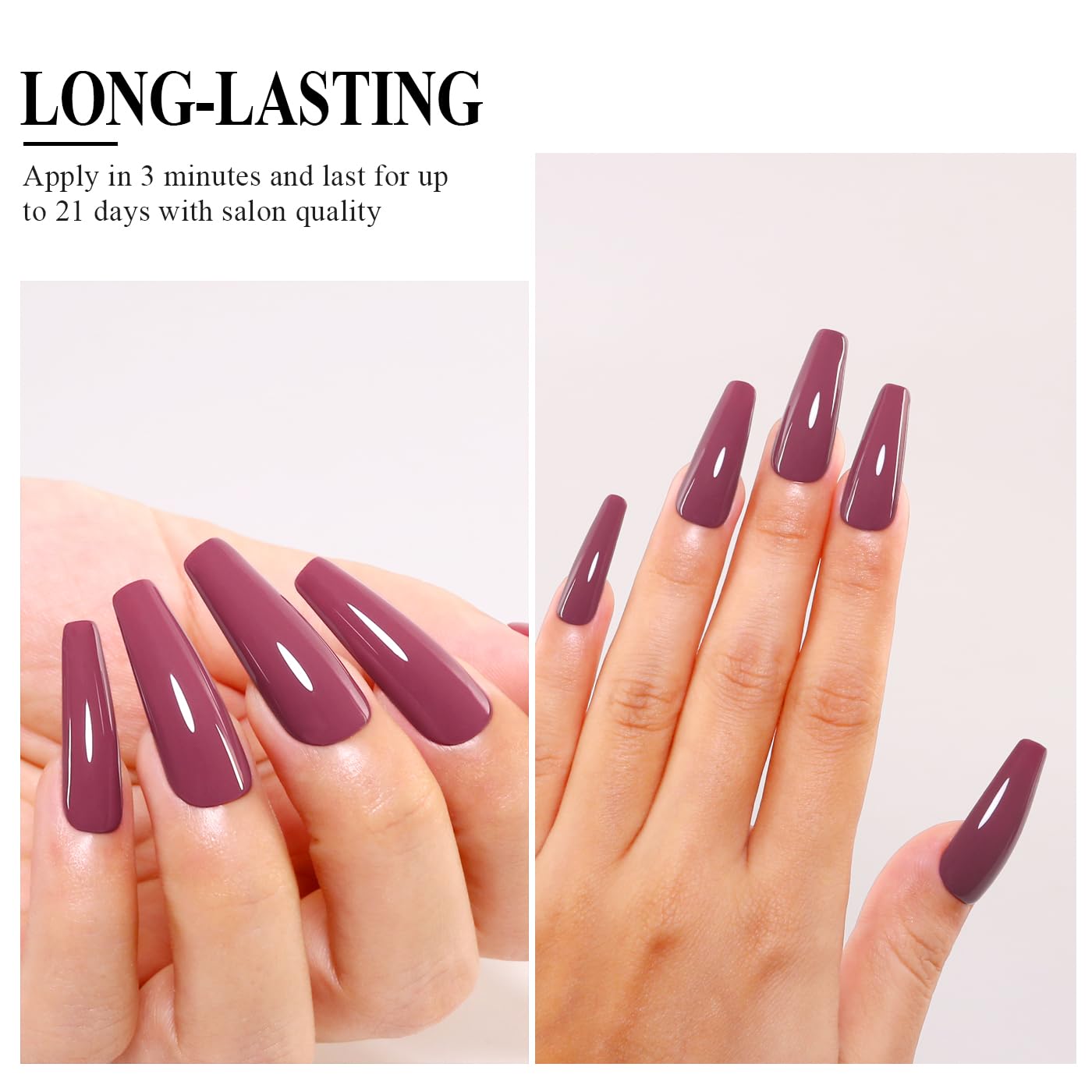 Imtiti Red Gel Nail Polish, Red Brown Gel Polish High Gloss Soak Off UV LED Nail Gel Polish Red Bean Autumn Winter Gel Polish Nail Art Manicure Salon DIY Design Gel Nail Kit 10ML
