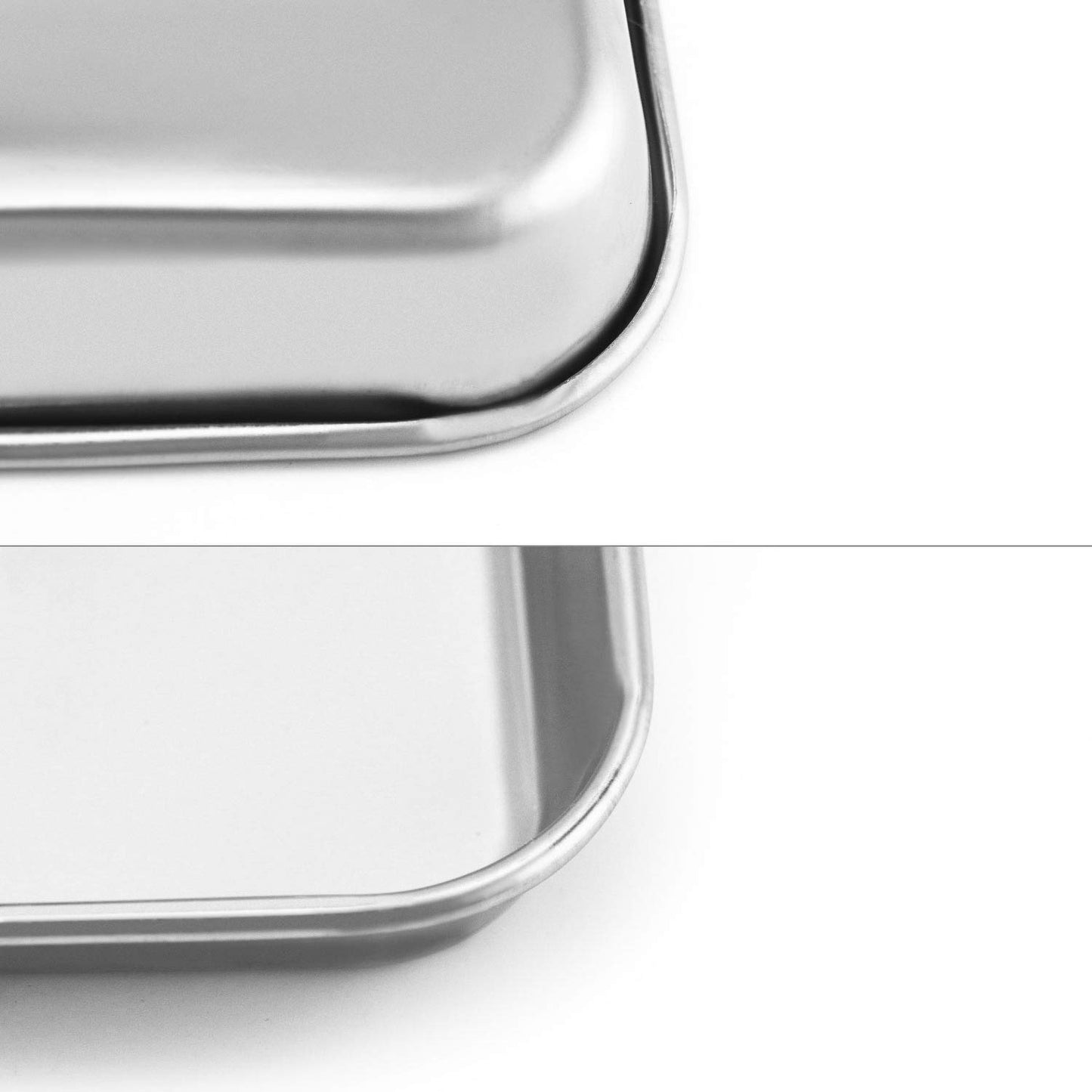 QWORK Stainless Steel Surgical Tray, for Medical Instruments, Tattoo, Surgical Supplies, 10 1/4 x 7 7/8 x 1 inch, 1 Pack