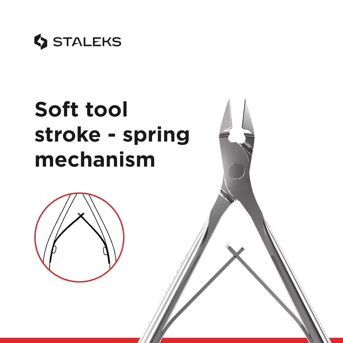 Staleks CLASSIC 10 Cuticle Nippers – 14 mm Blades – Stainless Steel – Comfortable Grip – For Home Manicure and Pedicure