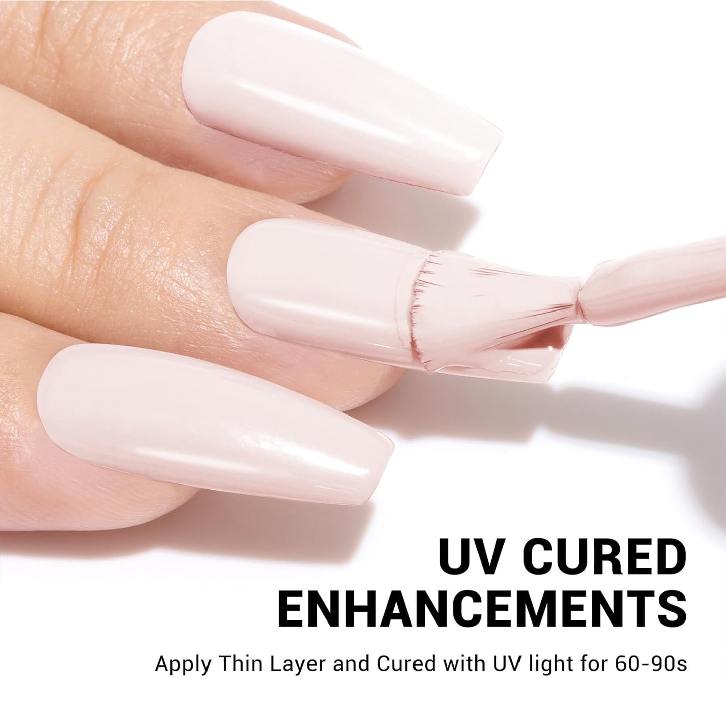 MelodySusie Thick White Gel Nail Polish,0.5fl oz Nails Soak Off UV LED Milky Pink Gel Polish Gift for Women Nail Art Manicure Salon DIY Nail Design Decoration at Home-A1401