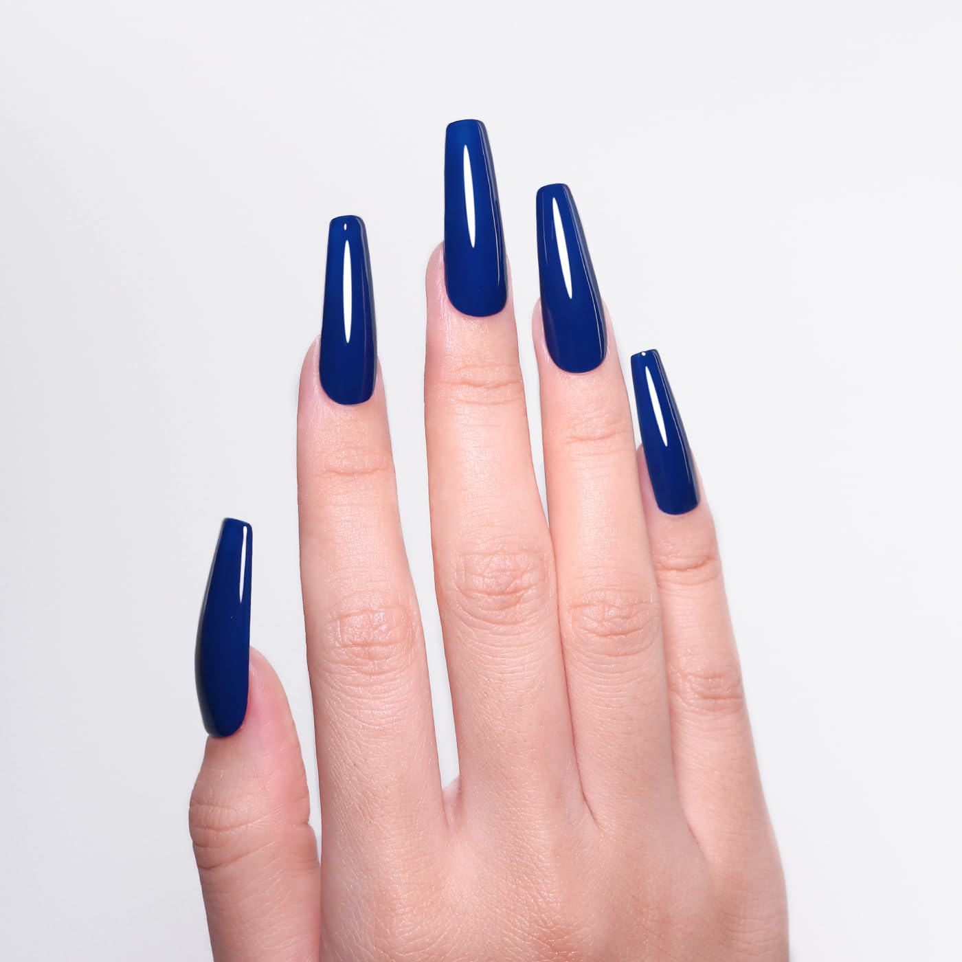 Imtiti Blue Gel Nail Polish, Navy Blue Gel Polish Autumn Winter Soak Off UV LED High Gloss Art Manicure Salon DIY Design 10ML