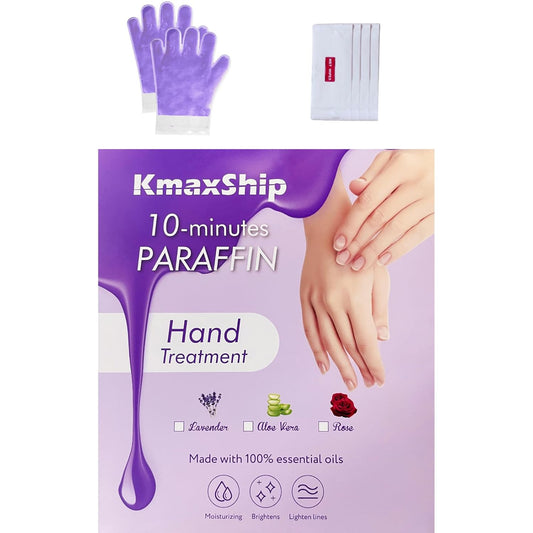 10-Minute Paraffin Hand Treatment, Home Hand Wax Spa Treatment Gloves, Lavender, One-Pair