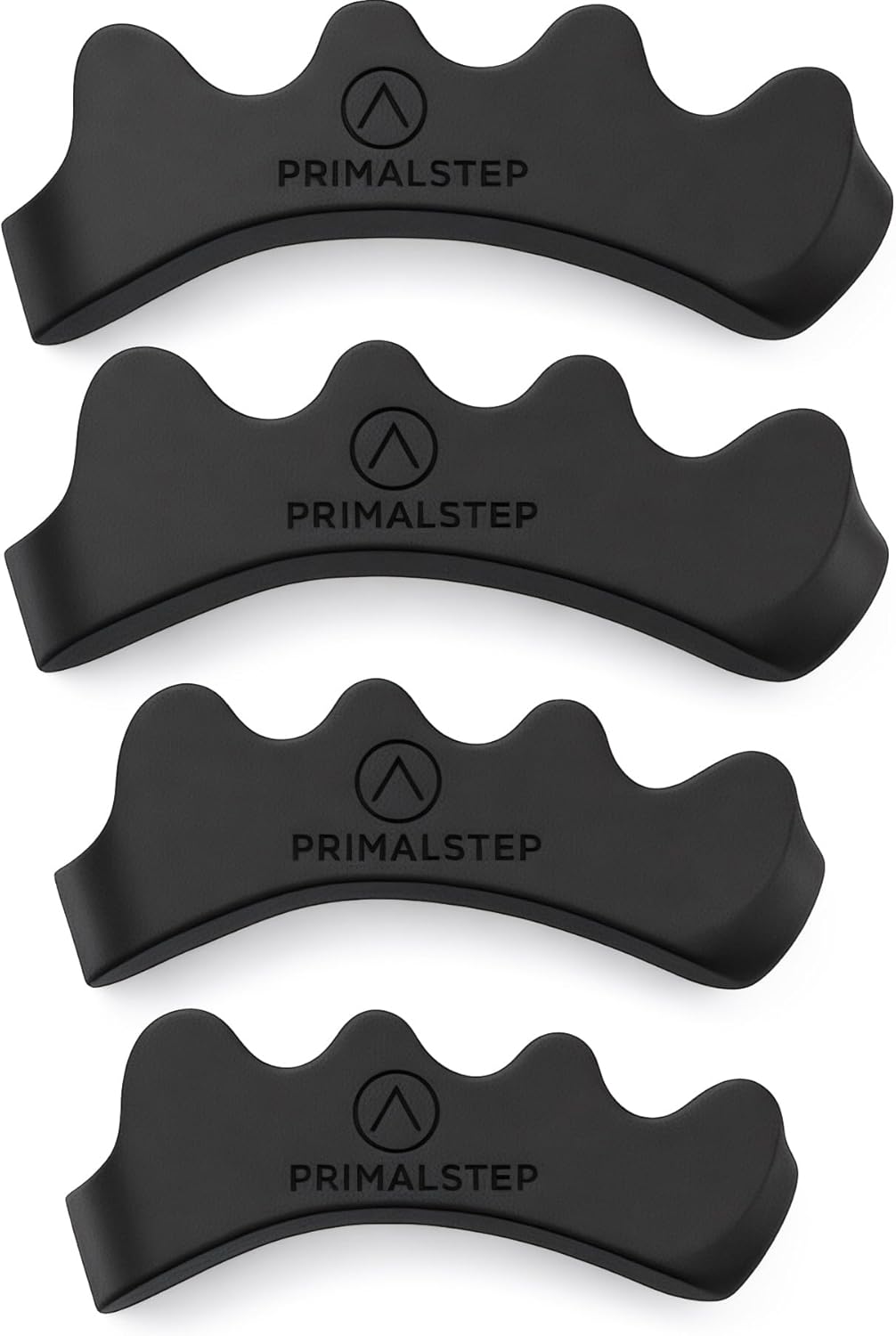 VYCE PrimalStep Toe Separators, Spreaders, Spacers, Straightener to Correct Toes for Men and Women, Bunion Corrector, Plantar Fasciitis and Athletic Mobility, 2 Pairs, S/M, Large