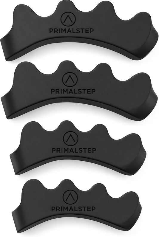 VYCE PrimalStep Toe Separators, Spreaders, Spacers, Straightener to Correct Toes for Men and Women, Bunion Corrector, Plantar Fasciitis and Athletic Mobility, 2 Pairs, S/M, Large