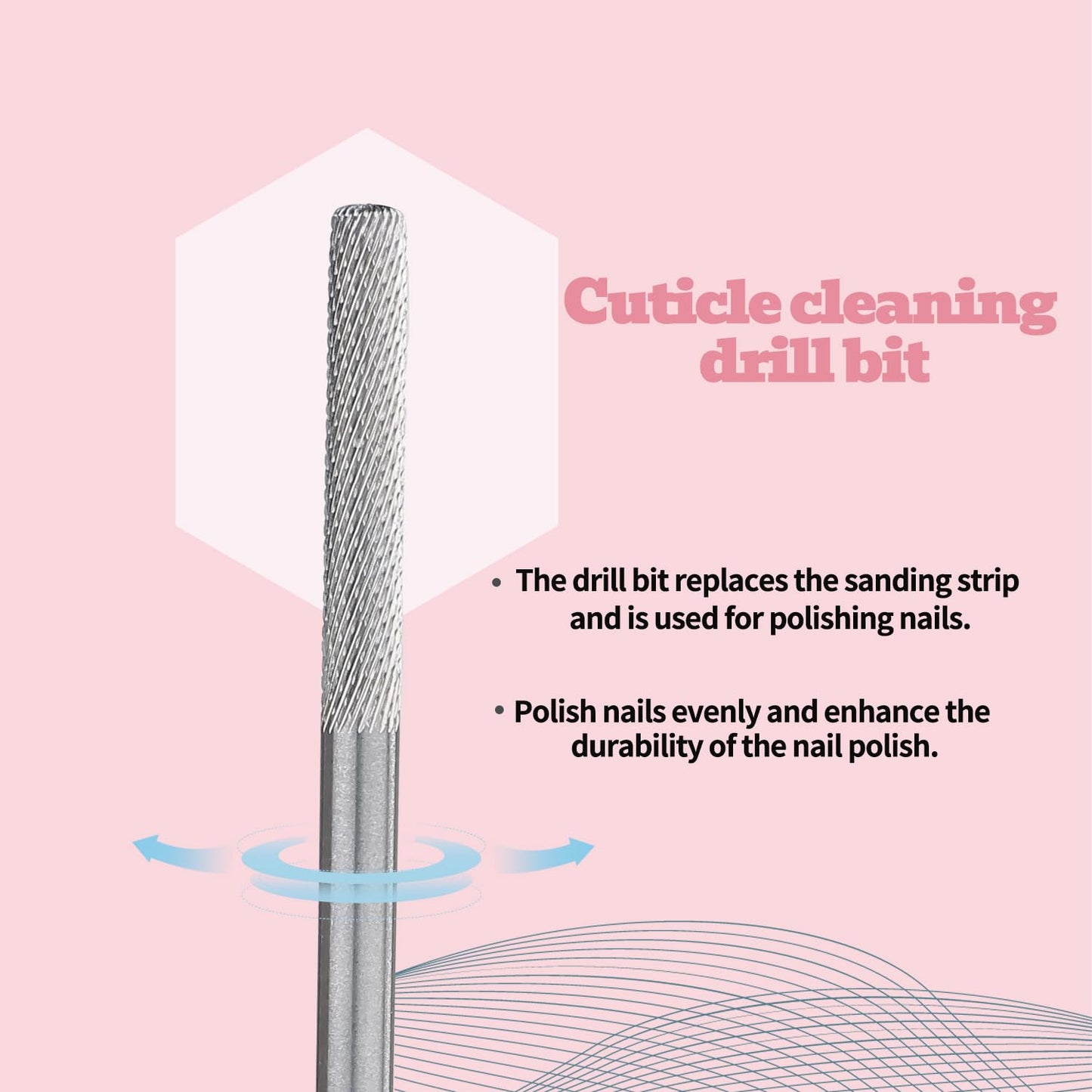 Nail Drill Bit Professional Safety Carbide Nature Nail Buffer Drill Bit 3/32” Cuticle Dead Skin Remover,Nail Prepare Bit Nail Bed File Manicure Two Way Rotate for Home Salon,3XF-Flat