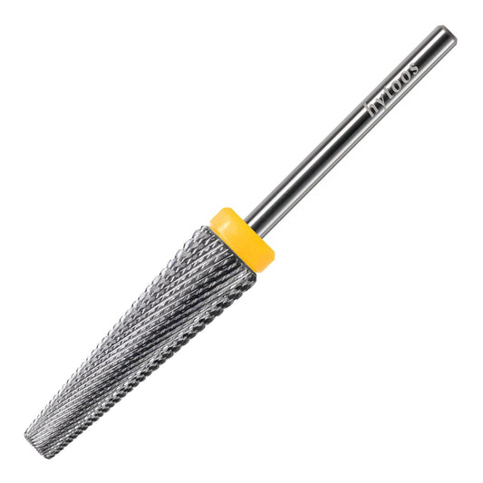 24mm Super Long 5 in 1 Nail Drill Bits, Cross Tapered Carbide Bit, 3/32" Two-way Rotate for Both Hand, Remove Acrylic Nails/Gel, Electric File Tool Drills Manicure Accessories (XF)