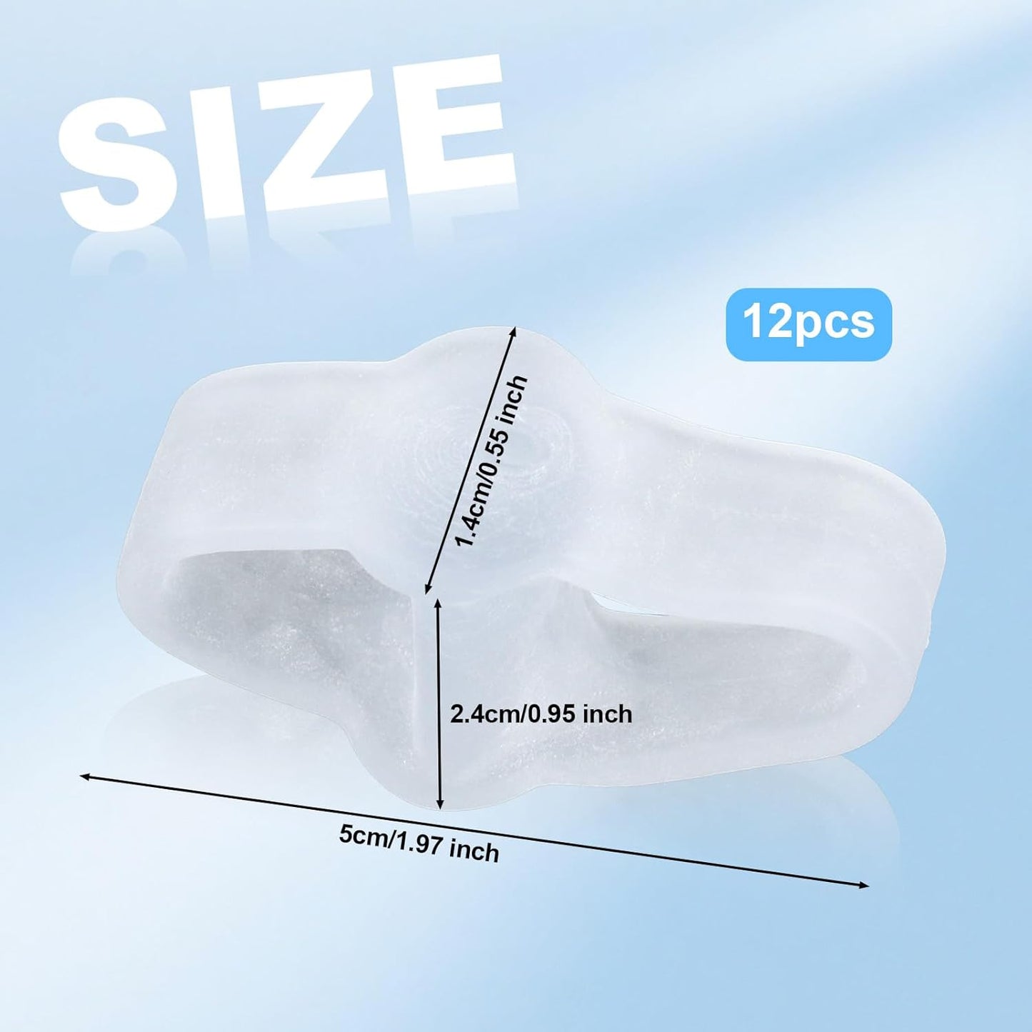 8pcs Silicone Toe Separators, Soft Toe Spacers Corrector with 2 Loops for Men & Women Straighten Overlapping Toes