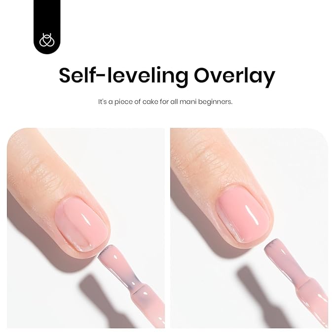 beetles Gel Polish Beetles Rubber Base Gel For Nails 6 Pcs, Builder Nail Aesthetic Nude Colors Pink Gel Polish U V LED Lamp Cure Strengthener Gel All-in-1 Gift
