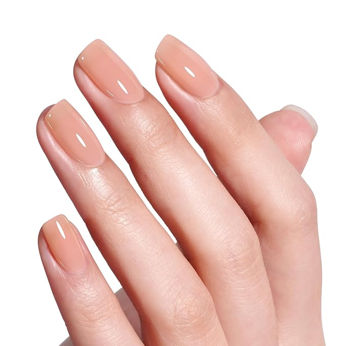 AILLSA Nude Gel Polish Authentic Self Neutral Gel Nail Polish Sheer Skin Color Translucent Gel Polish Long Lasting Natural Jelly Nails Soak Off U V Gel for French Manicure Nail Art at Home 0.51 Fl Oz