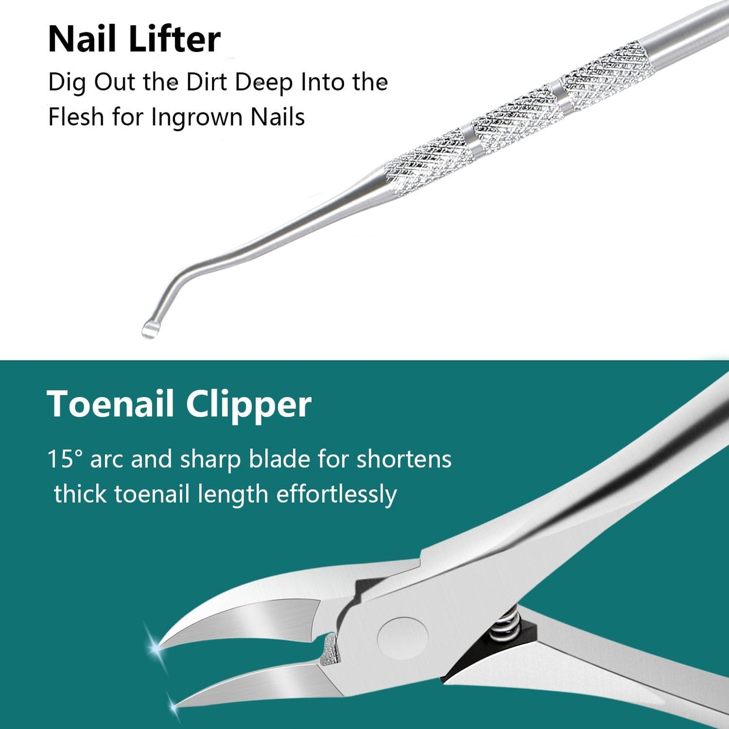 Pedicure Kit Ingrown Toenail Removal Kit Pedicure Tools for Feet with Callus Shaver Pedicure Set Stainless Steel Ingrown Toenail Tool Foot Care Callus Remover (40 Pcs Set)