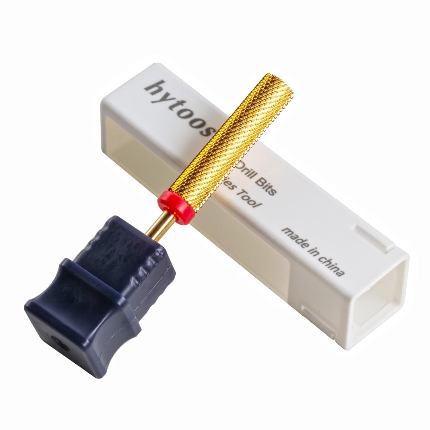 Super Long Nail Drill Bits, 24mm Gold Flat Top Barrel Carbide Nail Bit, 3/32" Two-way Rotate Drill Bits for Nails, Electric Drill Accessories, Remove Acrylic Nail Art Gel, F